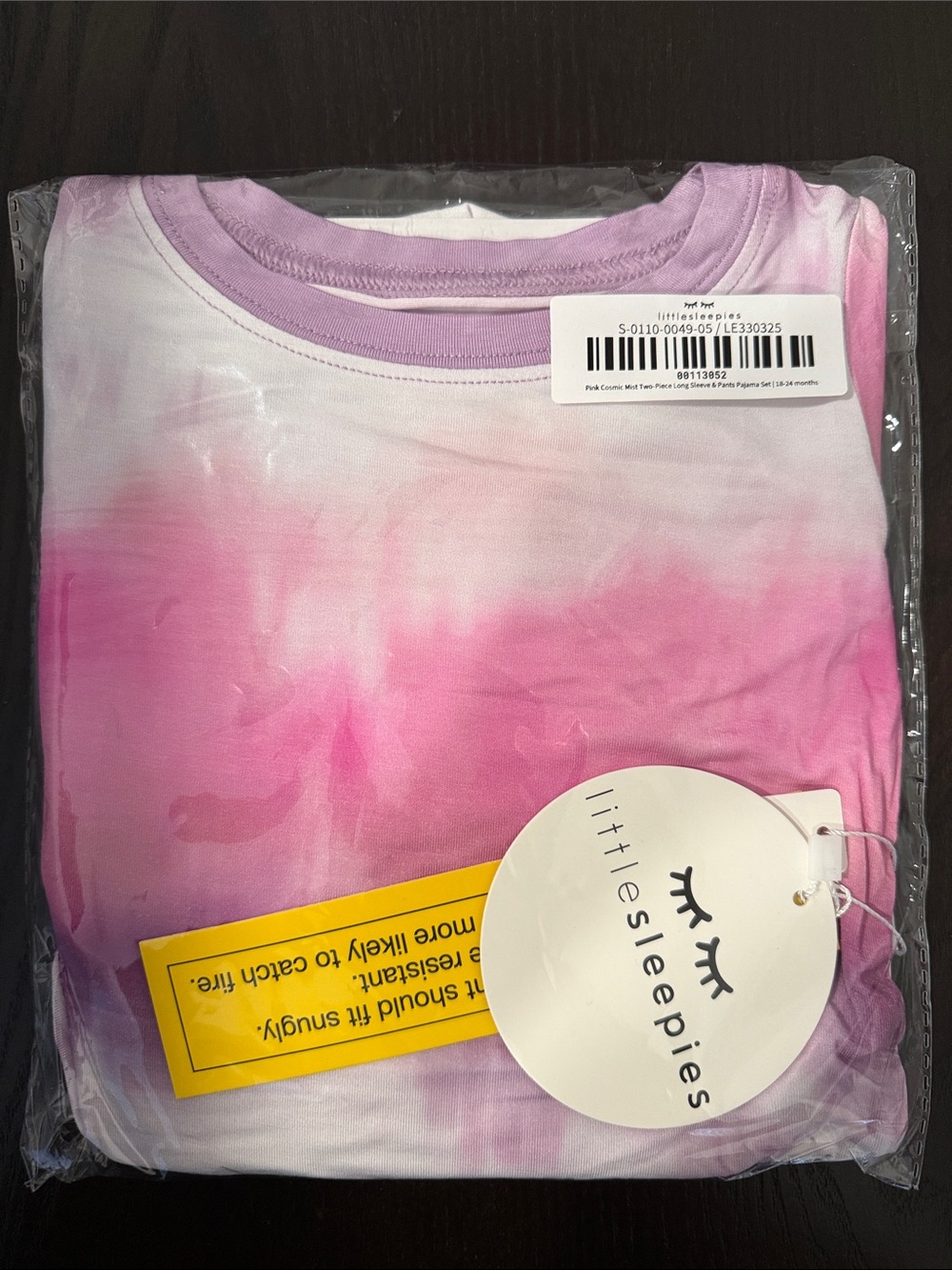 Little Sleepies Pink Cosmic Mist Two-Piece Long Sleeve & Pants Pajama Set